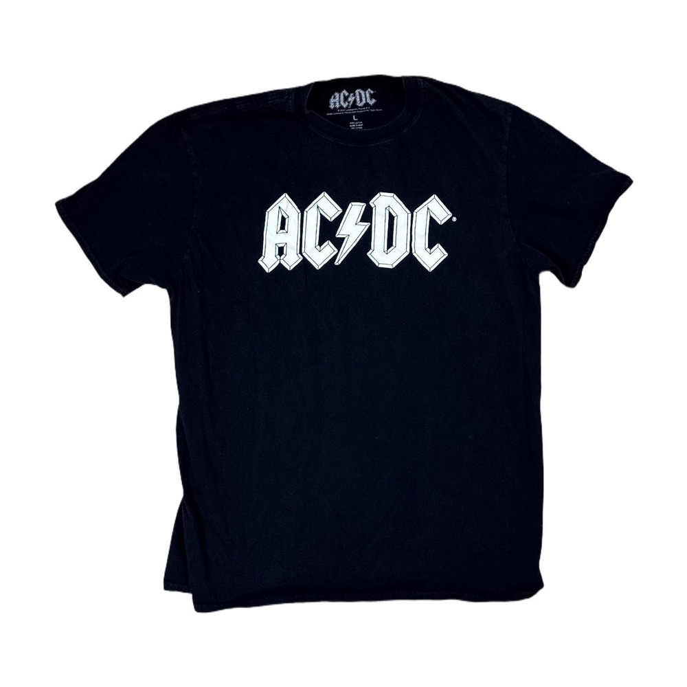 AC/DC Graphic Band T-Shirt Mens Large Black Excellent Short Sleeve Rock Tee